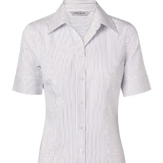 Picture of Winning Spirit, Ladies Ticking Stripe S/S Shirt